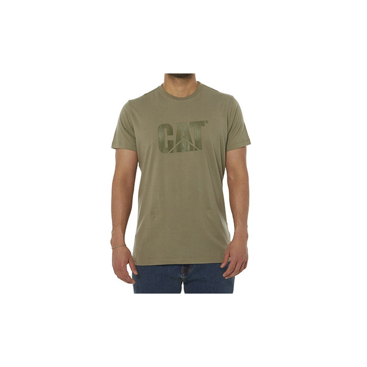 Caterpillar Men's Original Logo T-Shirts Green CAT-35648